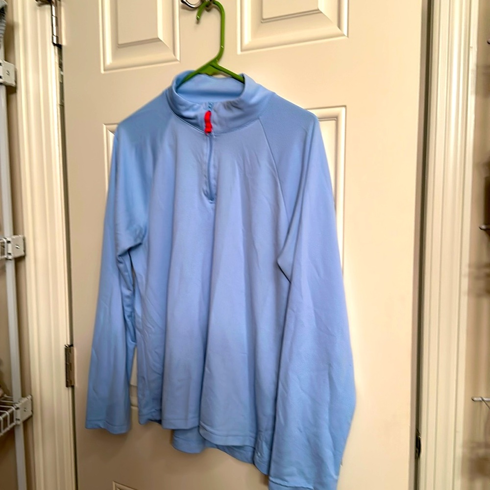 Pro-Spirit quarter zip pullover. Light blue. XL